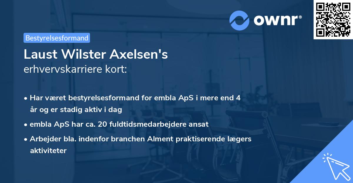 Laust Wilster Axelsen's erhvervskarriere kort