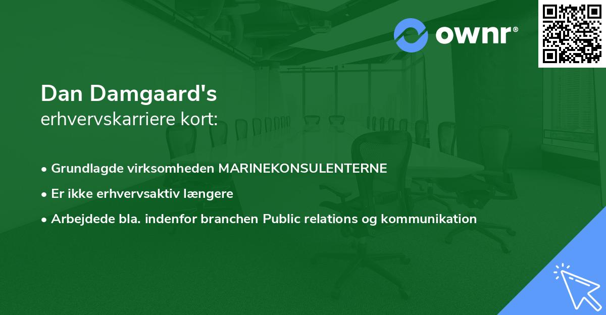 Dan Damgaard's erhvervskarriere kort