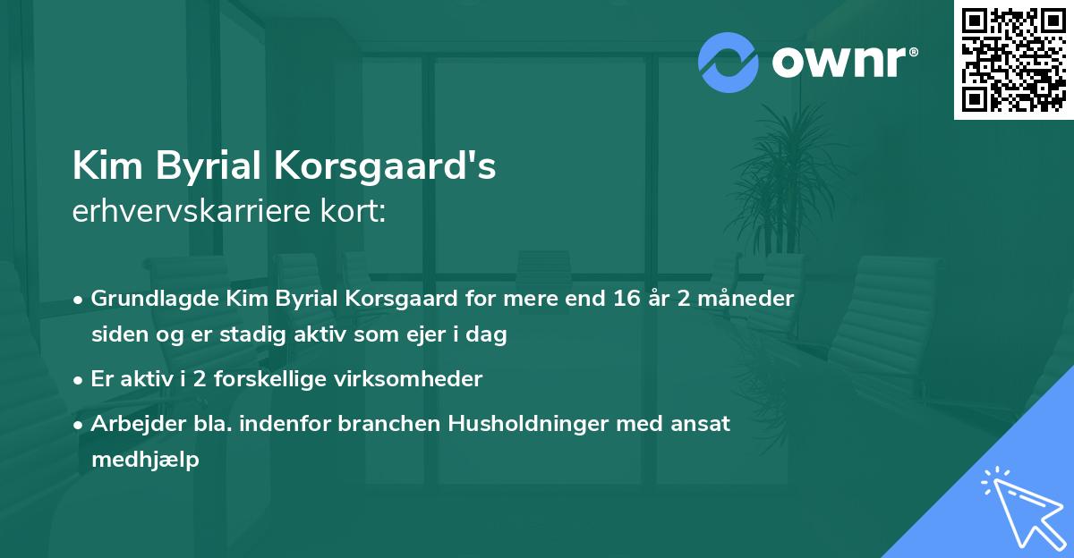 Kim Byrial Korsgaard's erhvervskarriere kort