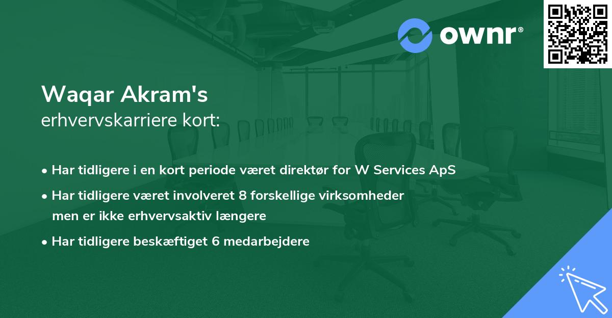 Waqar Akram's erhvervskarriere kort