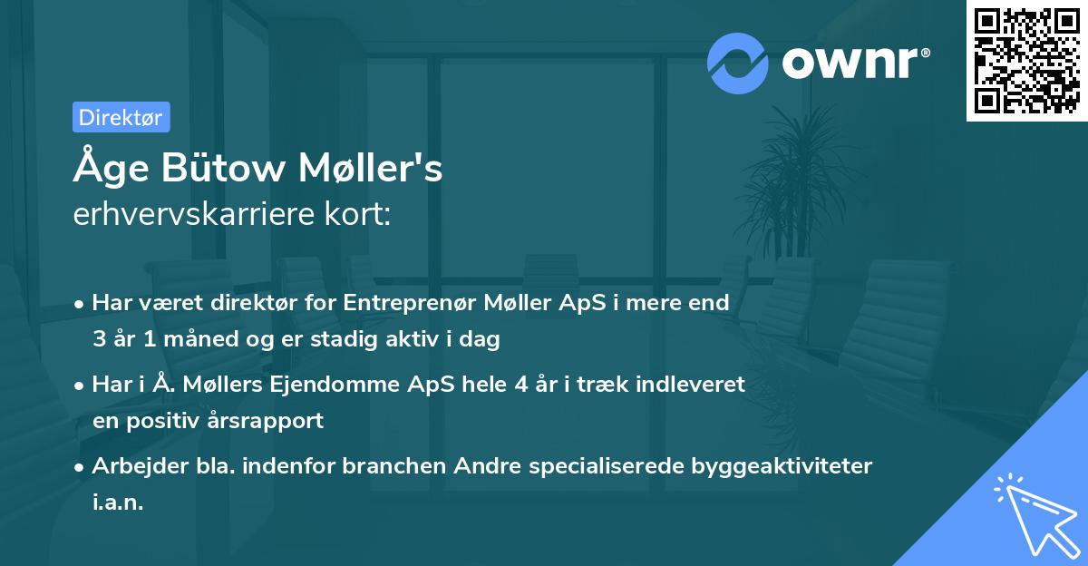 Åge Bütow Møller's erhvervskarriere kort