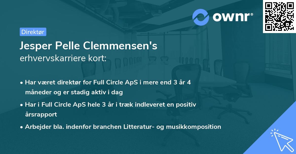 Jesper Pelle Clemmensen's erhvervskarriere kort