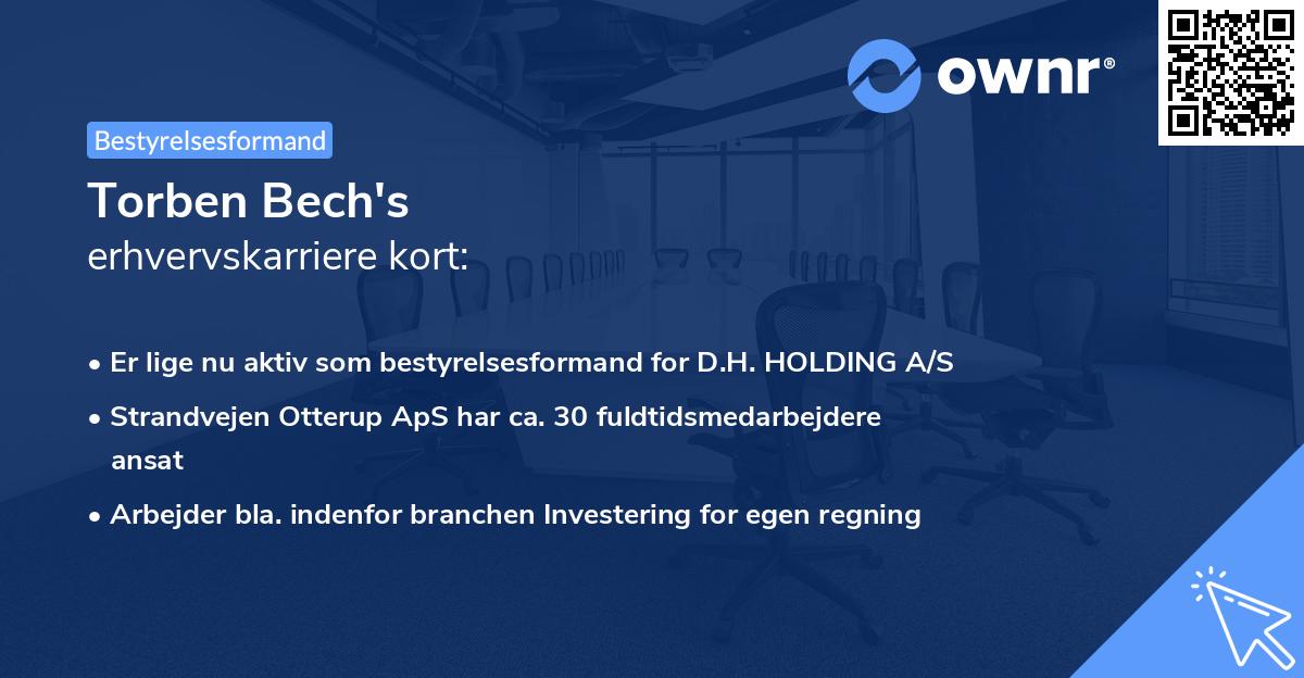 Torben Bech's erhvervskarriere kort