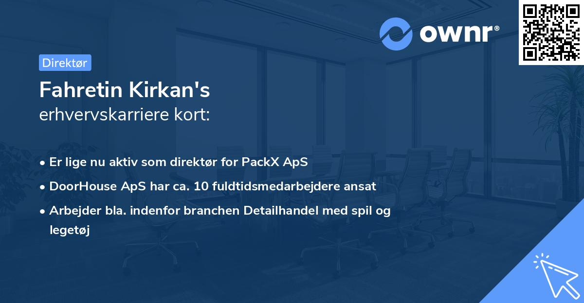 Fahretin Kirkan's erhvervskarriere kort