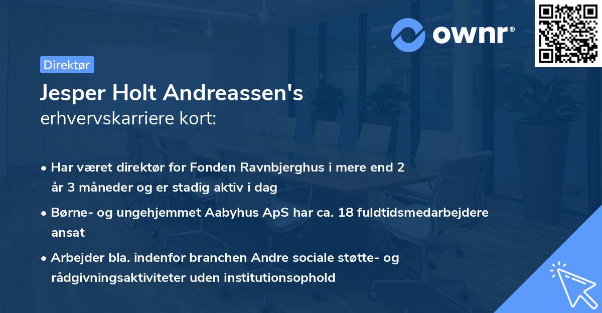 Jesper Holt Andreassen's erhvervskarriere kort