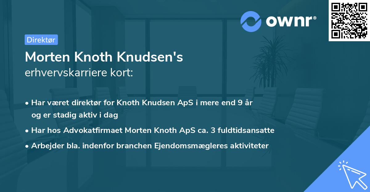 Morten Knoth Knudsen's erhvervskarriere kort