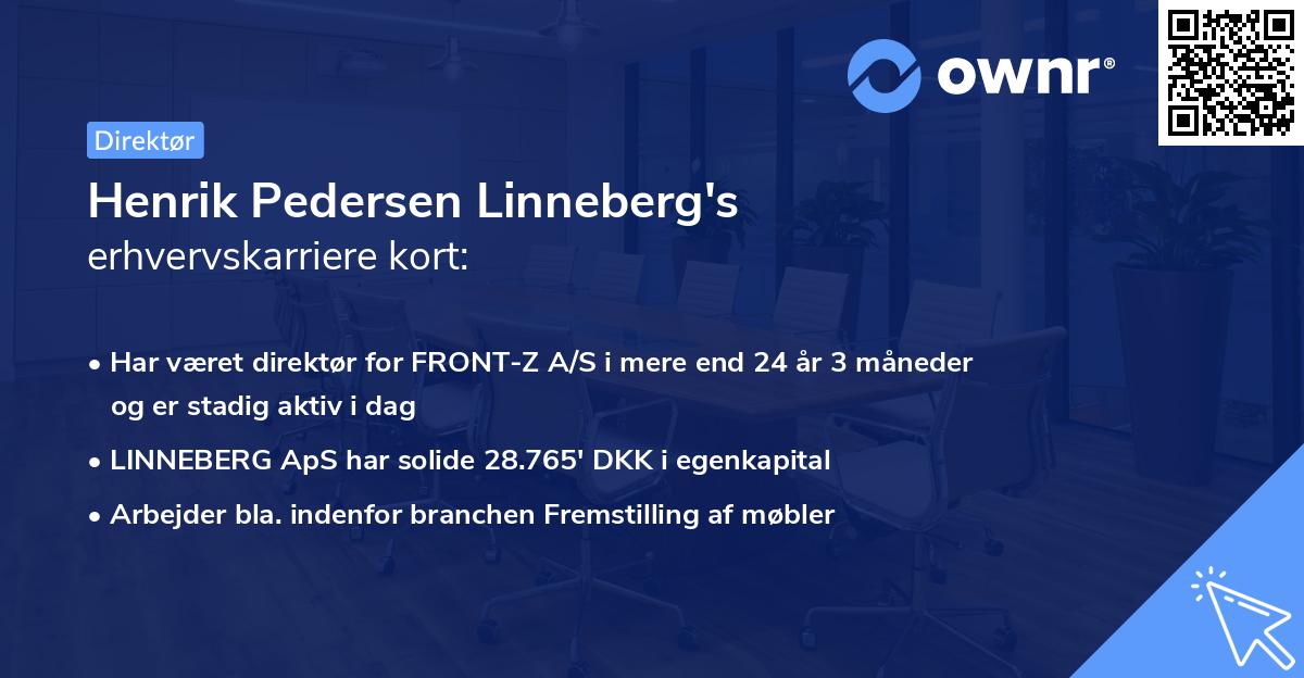 Henrik Pedersen Linneberg's erhvervskarriere kort