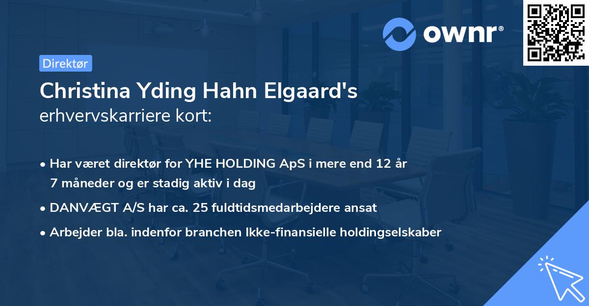 Christina Yding Hahn Elgaard's erhvervskarriere kort