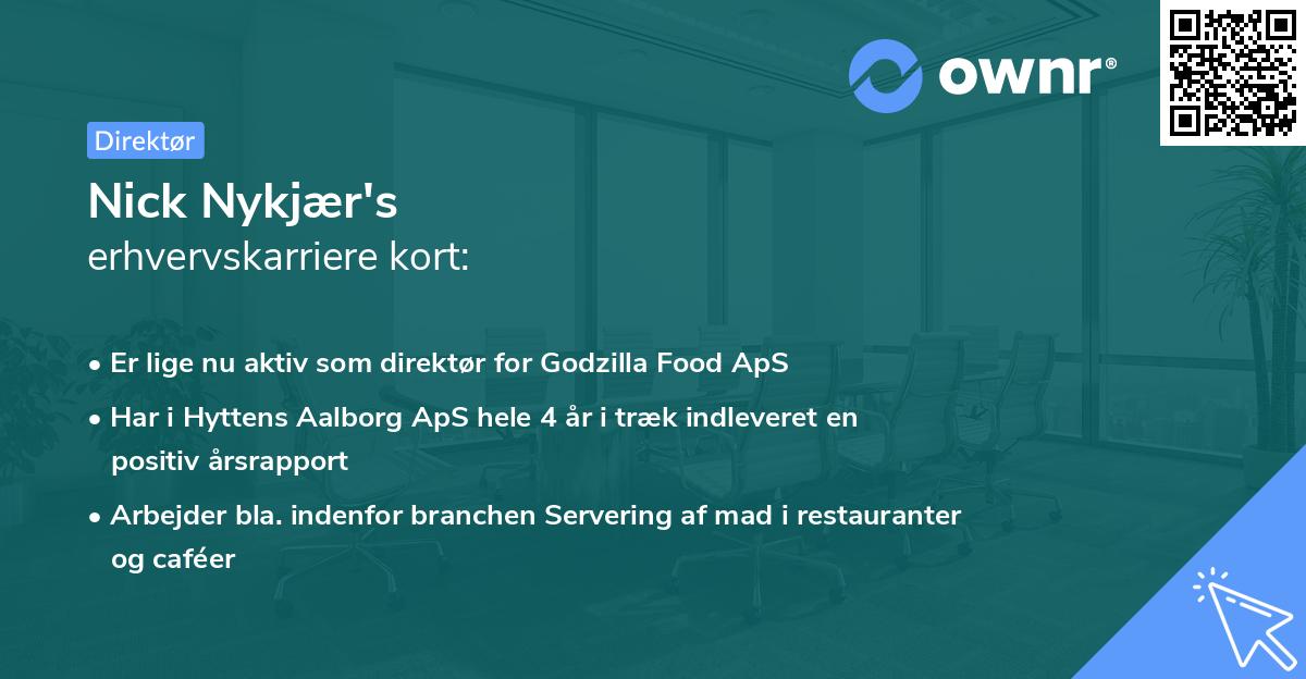 Nick Nykjær's erhvervskarriere kort