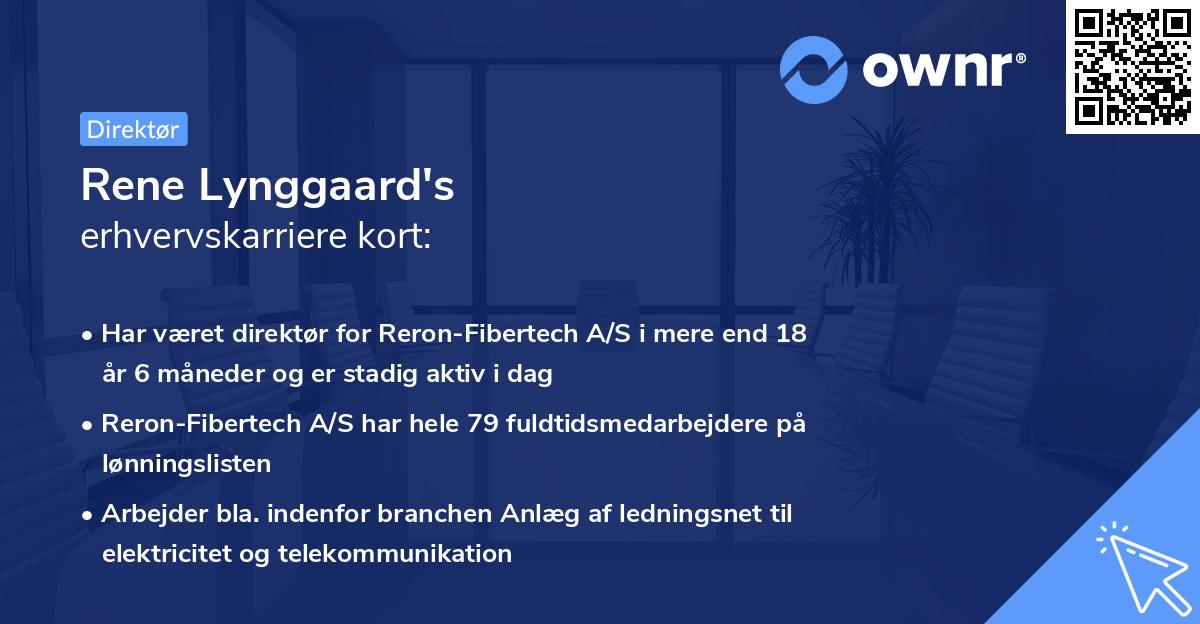 Rene Lynggaard's erhvervskarriere kort