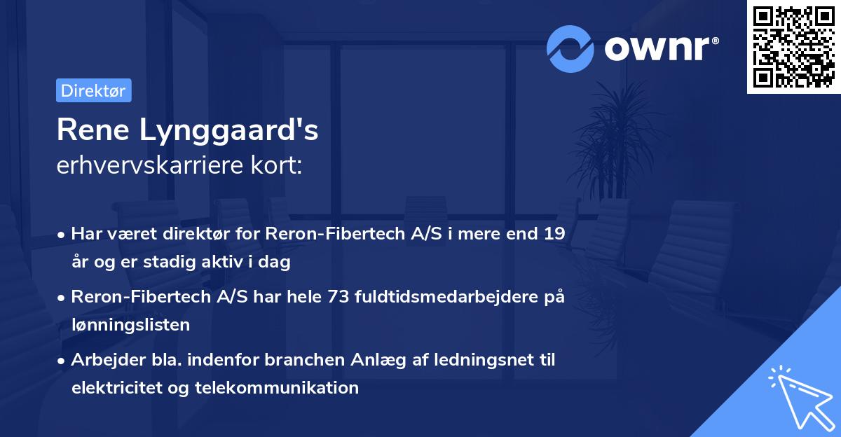 Rene Lynggaard's erhvervskarriere kort