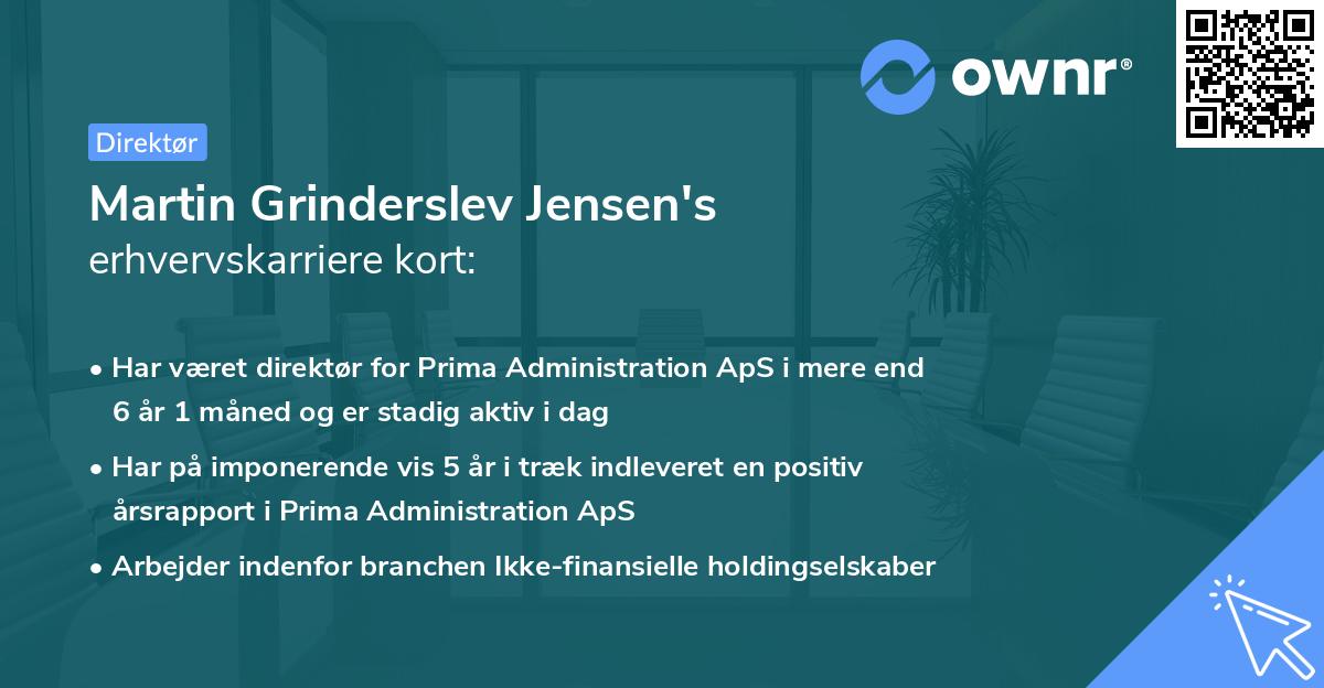Martin Grinderslev Jensen's erhvervskarriere kort