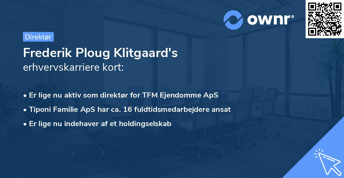 Frederik Ploug Klitgaard's erhvervskarriere kort