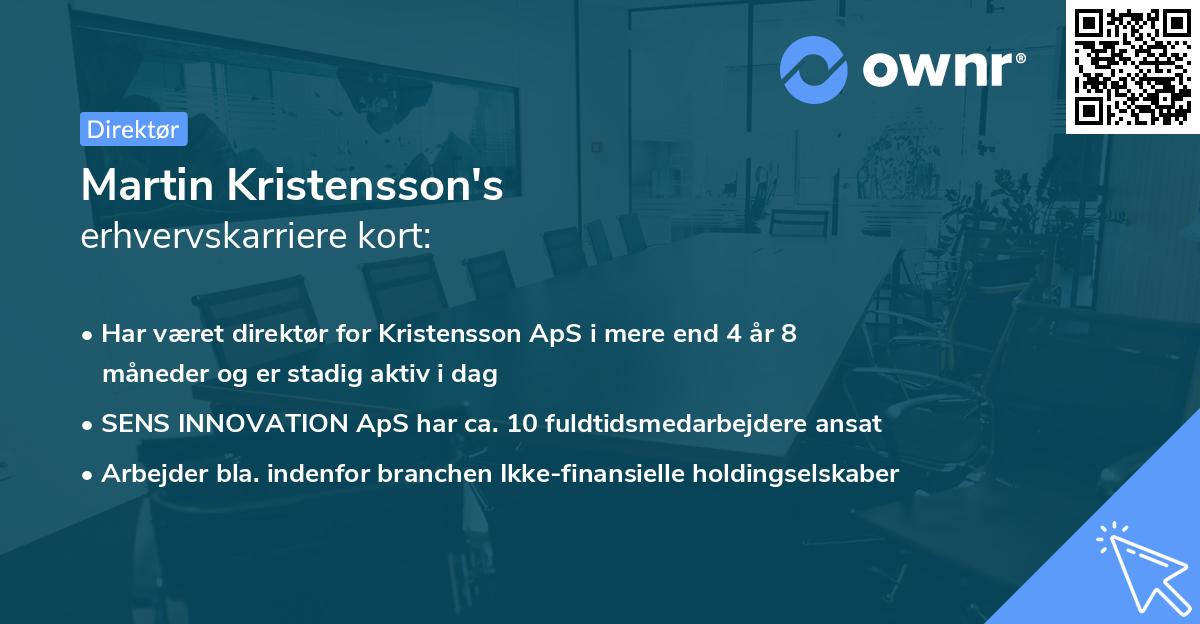 Martin Kristensson's erhvervskarriere kort