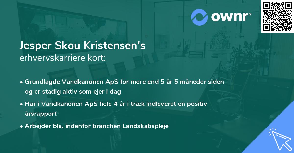 Jesper Skou Kristensen's erhvervskarriere kort