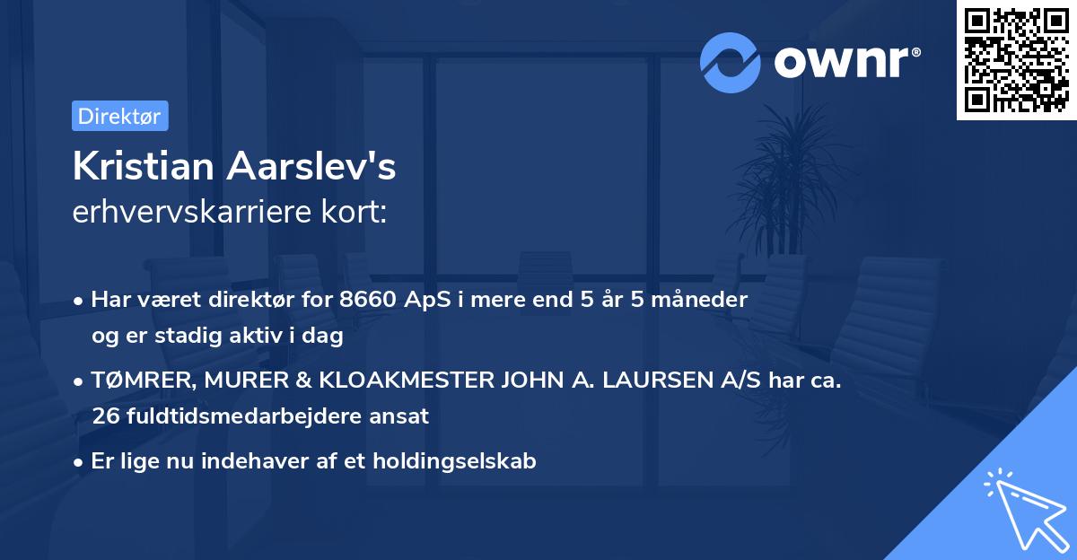 Kristian Aarslev's erhvervskarriere kort