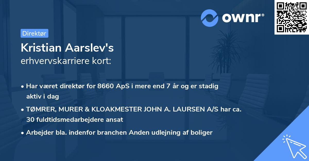 Kristian Aarslev's erhvervskarriere kort