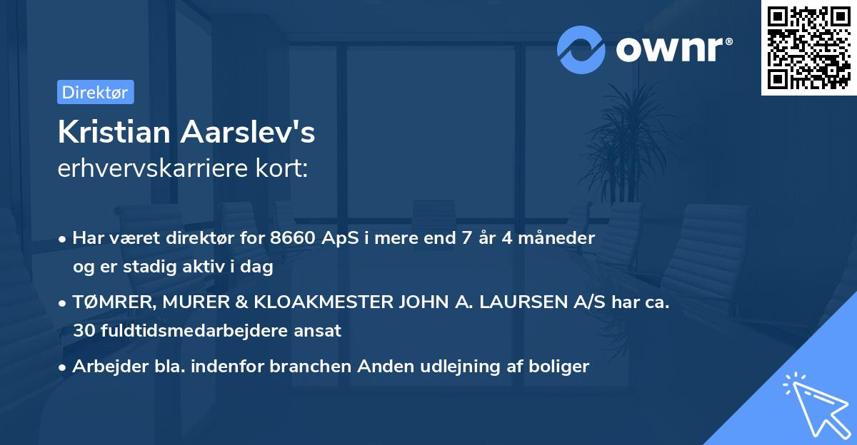 Kristian Aarslev's erhvervskarriere kort