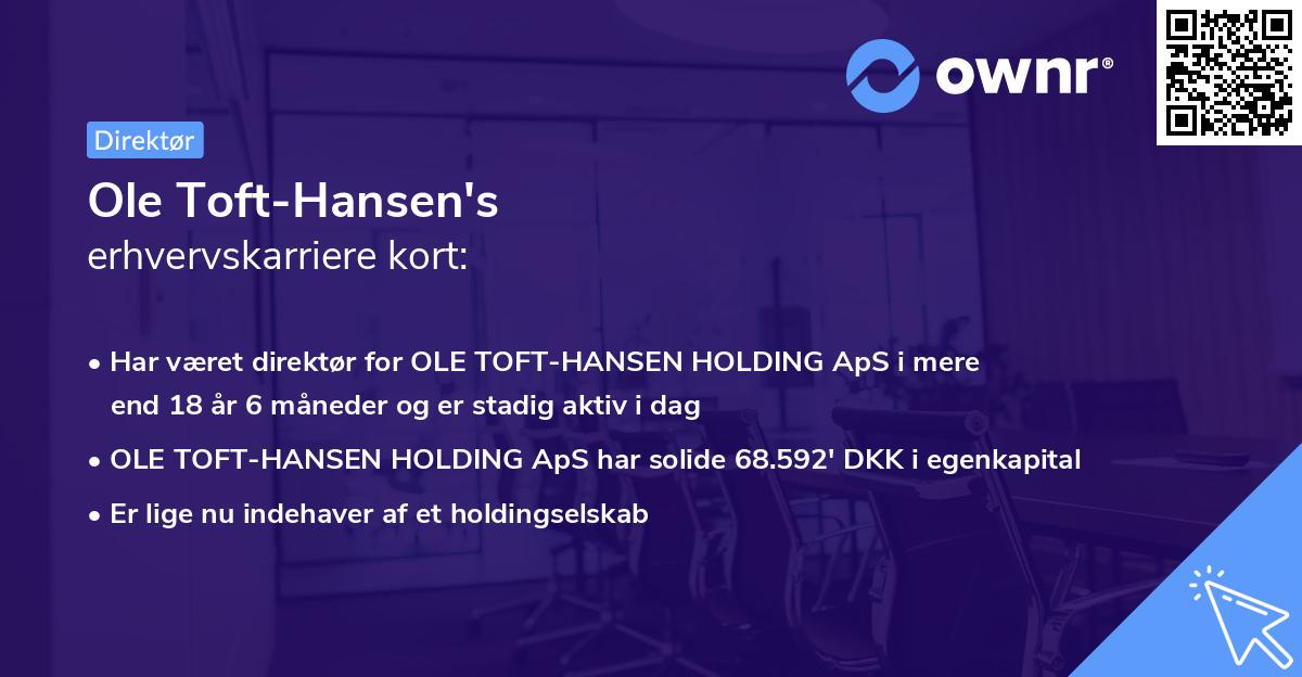 Ole Toft-Hansen's erhvervskarriere kort