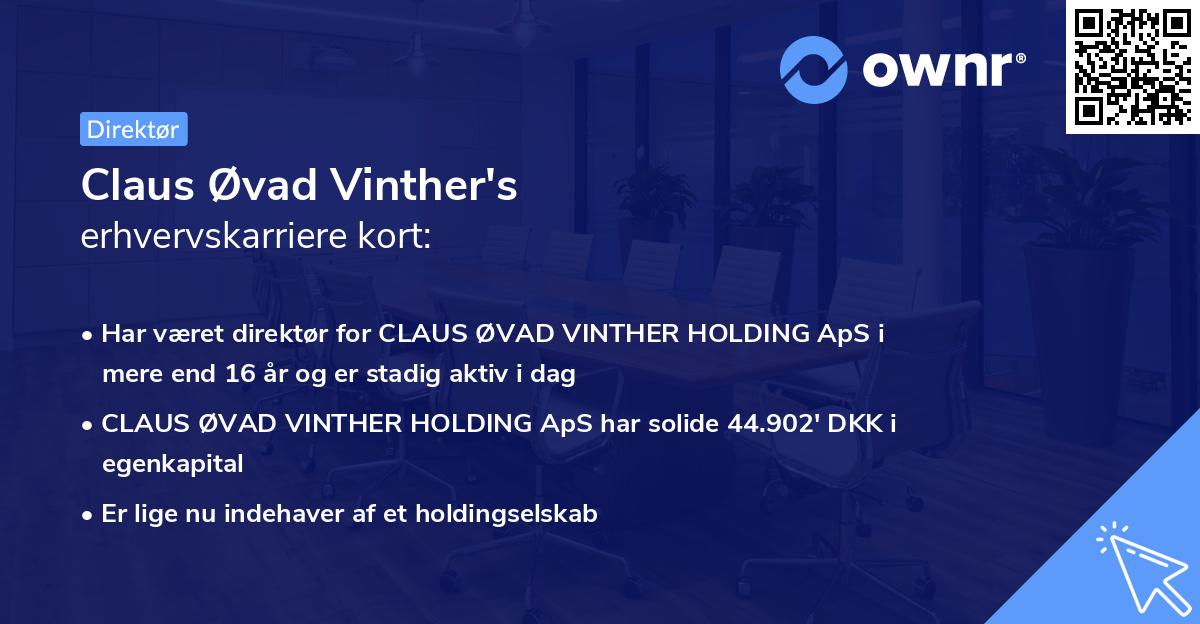 Claus Øvad Vinther's erhvervskarriere kort