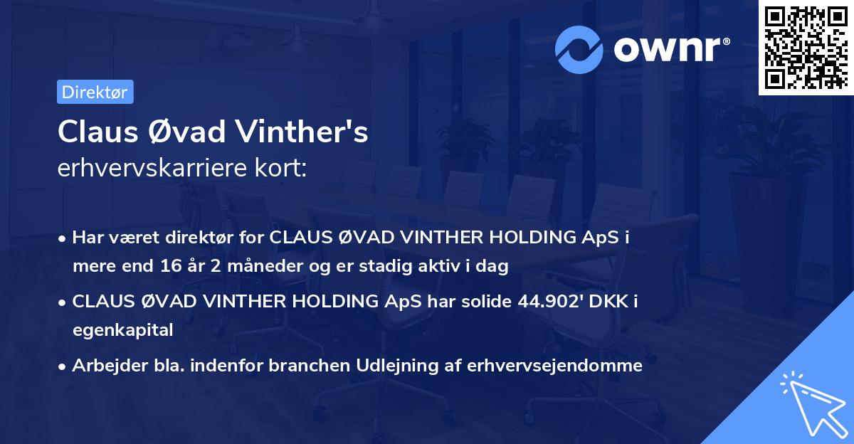 Claus Øvad Vinther's erhvervskarriere kort