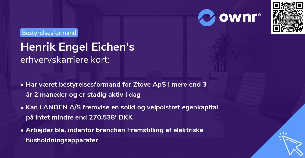 Henrik Engel Eichen's erhvervskarriere kort