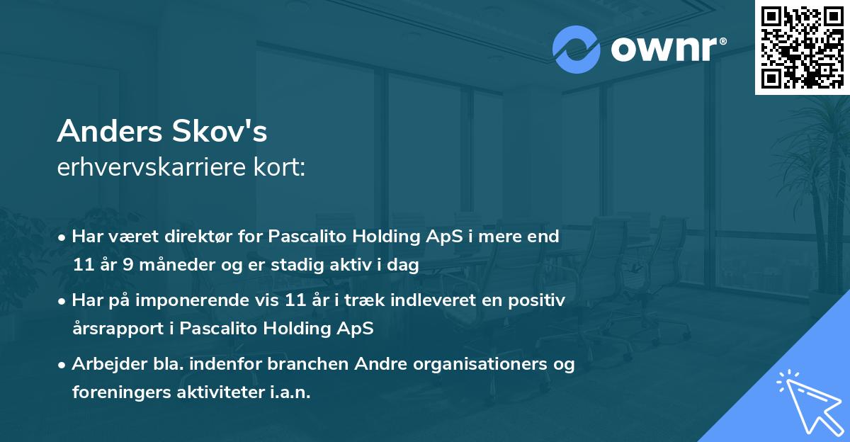 Anders Skov's erhvervskarriere kort