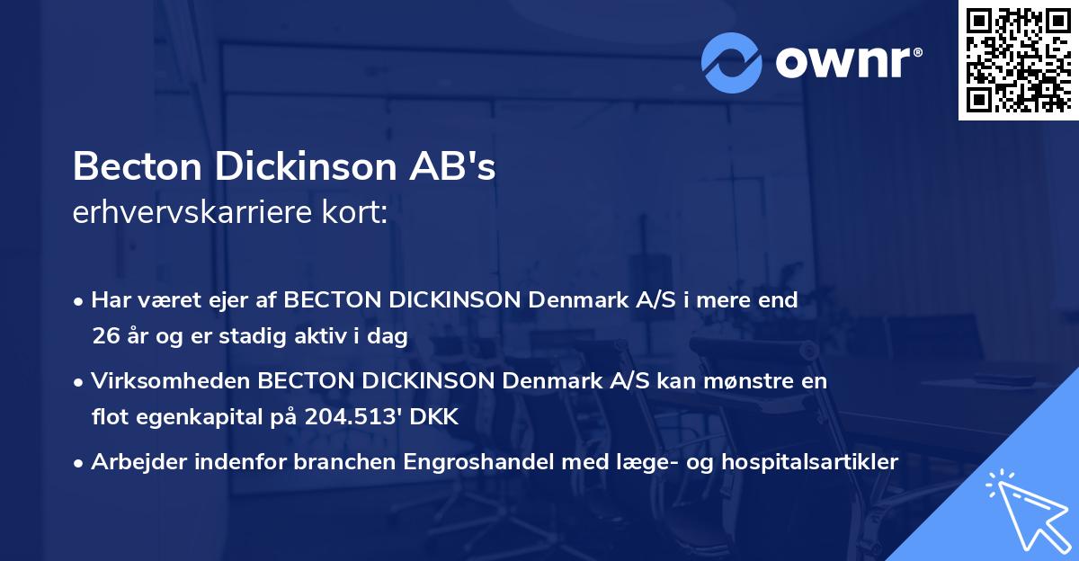 Becton Dickinson AB's erhvervskarriere kort