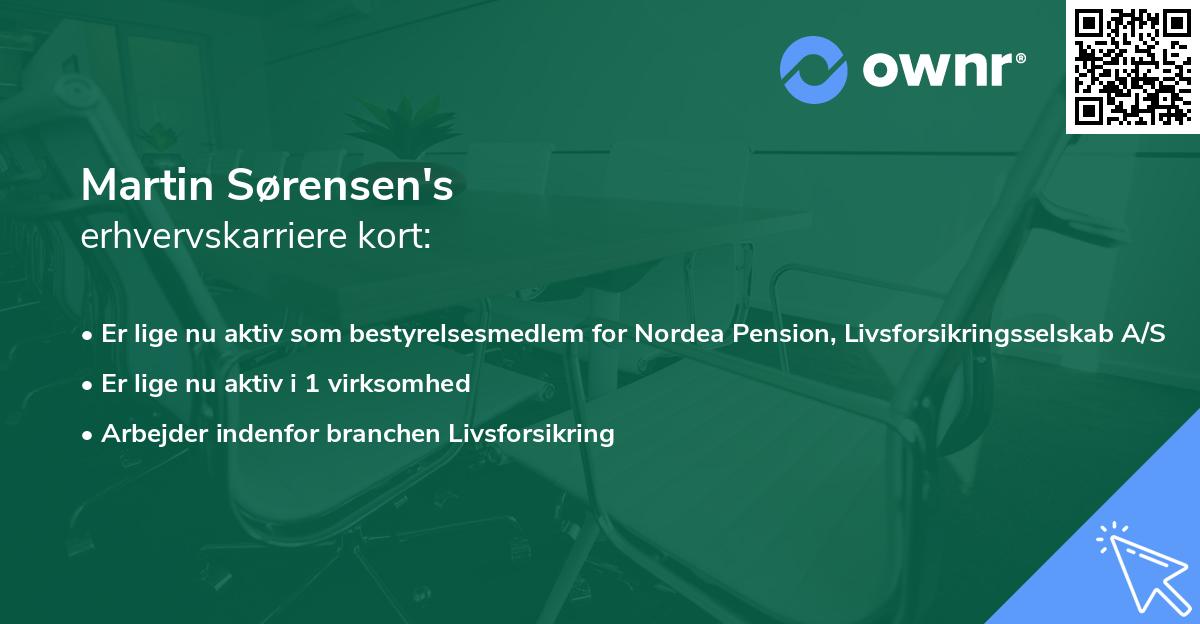 Martin Sørensen's erhvervskarriere kort