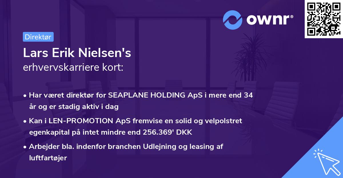 Lars Erik Nielsen's erhvervskarriere kort