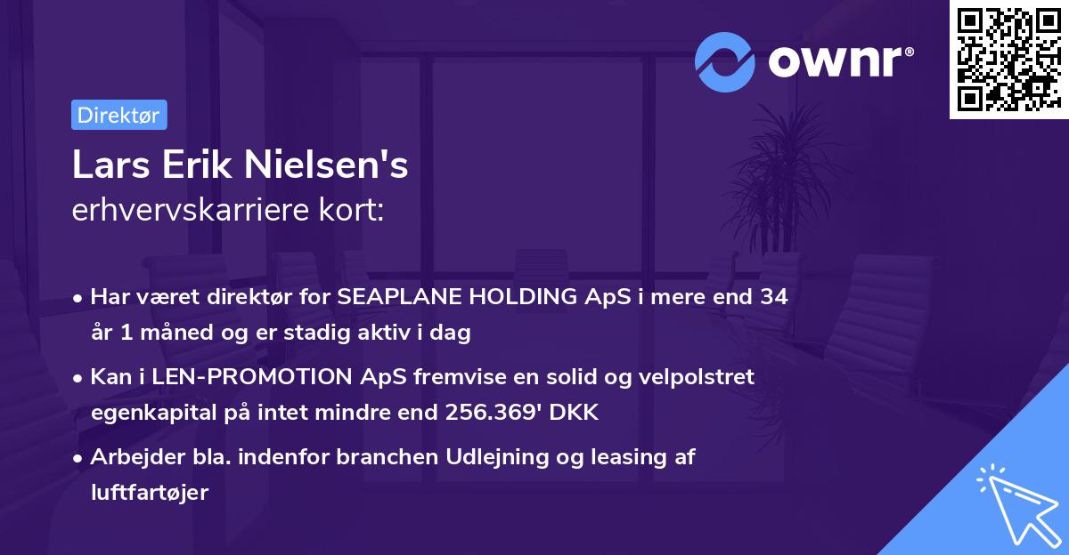 Lars Erik Nielsen's erhvervskarriere kort