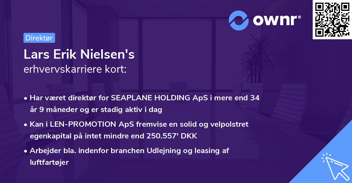 Lars Erik Nielsen's erhvervskarriere kort