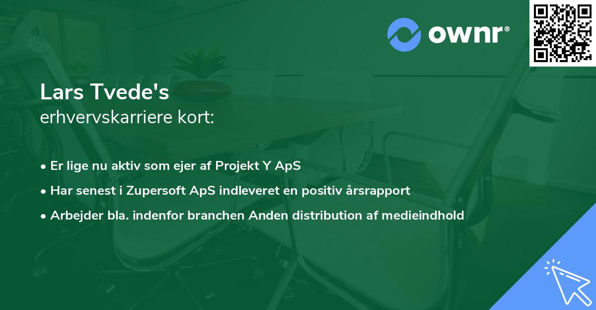 Lars Tvede's erhvervskarriere kort