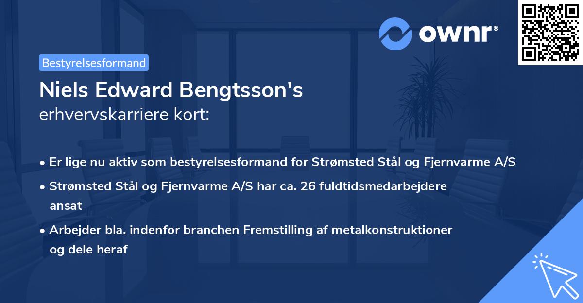 Niels Edward Bengtsson's erhvervskarriere kort