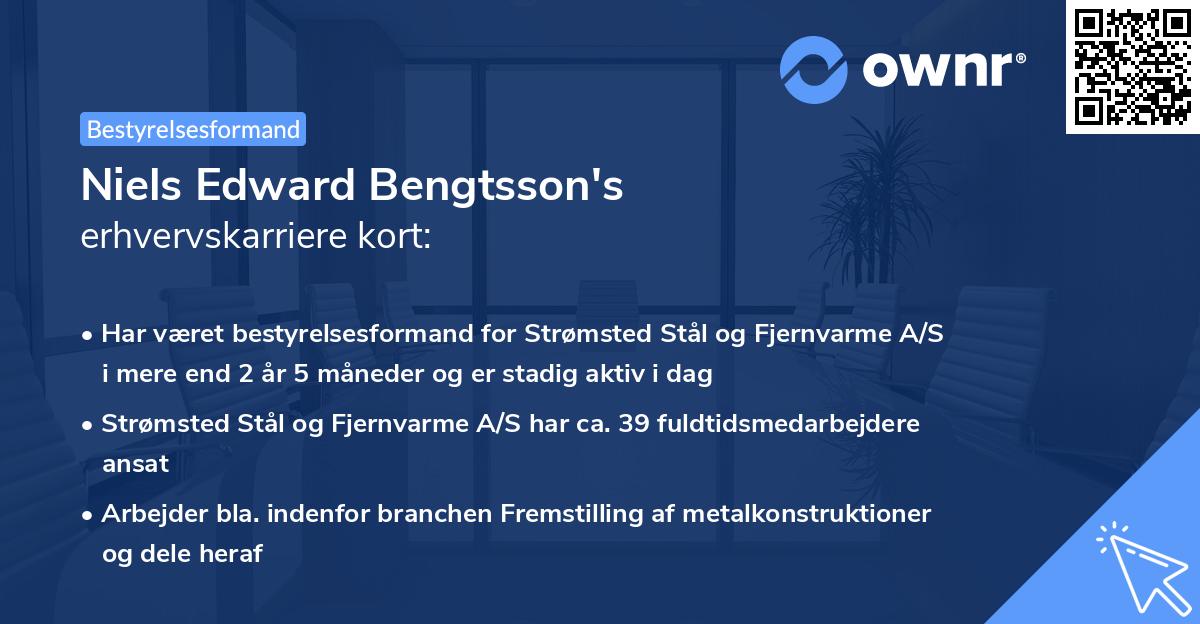 Niels Edward Bengtsson's erhvervskarriere kort