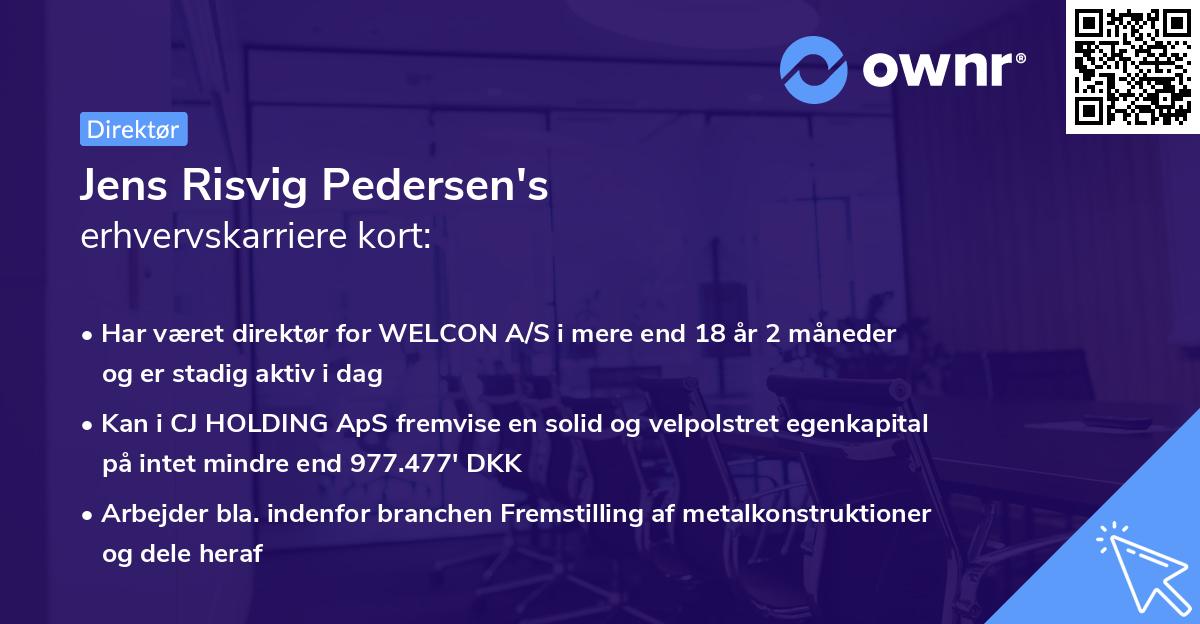 Jens Risvig Pedersen's erhvervskarriere kort