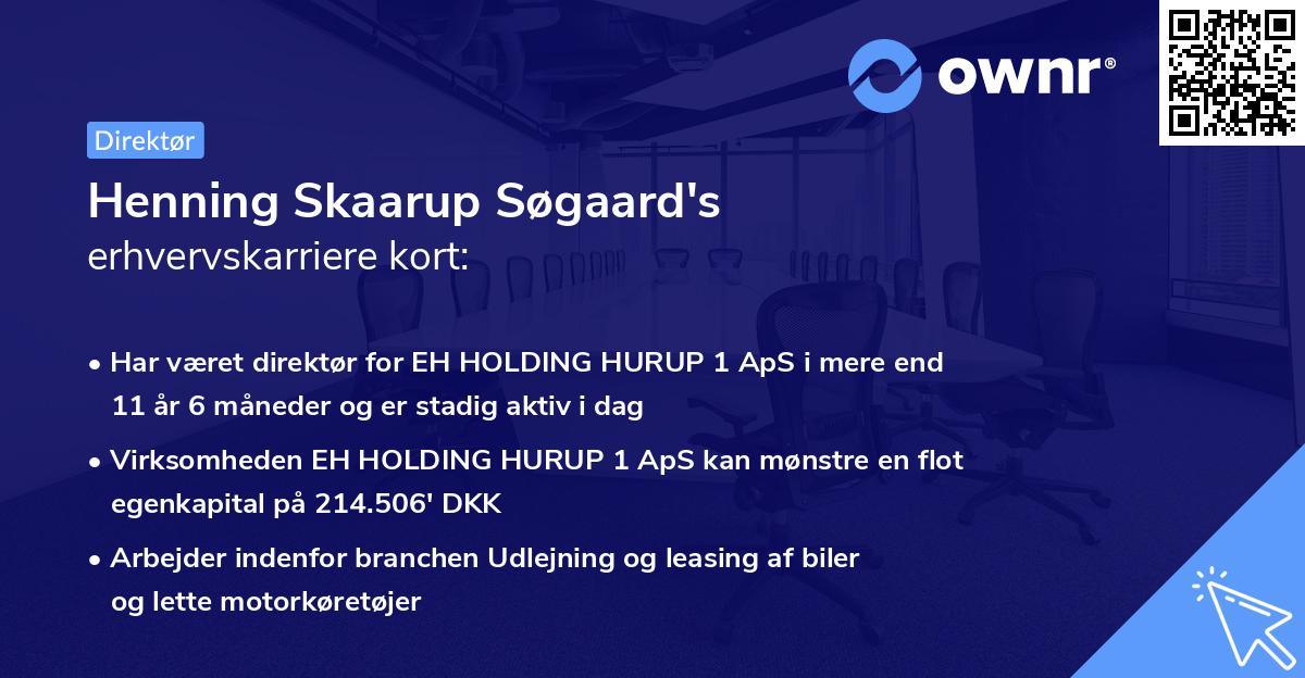 Henning Skaarup Søgaard's erhvervskarriere kort