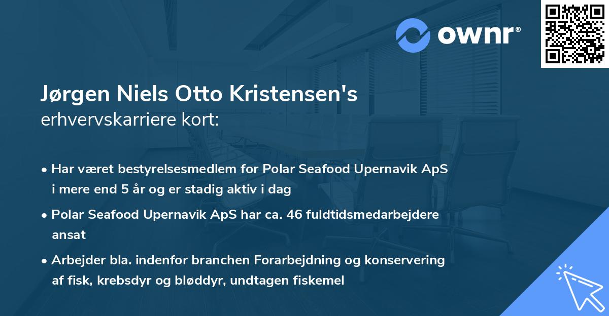 Jørgen Niels Otto Kristensen's erhvervskarriere kort