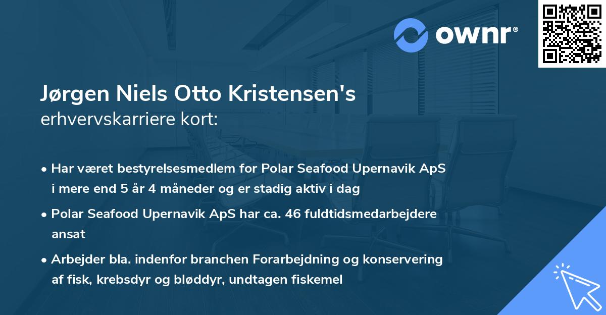 Jørgen Niels Otto Kristensen's erhvervskarriere kort