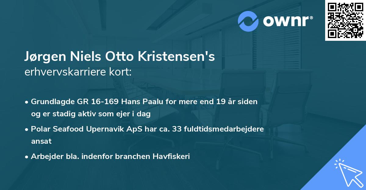 Jørgen Niels Otto Kristensen's erhvervskarriere kort
