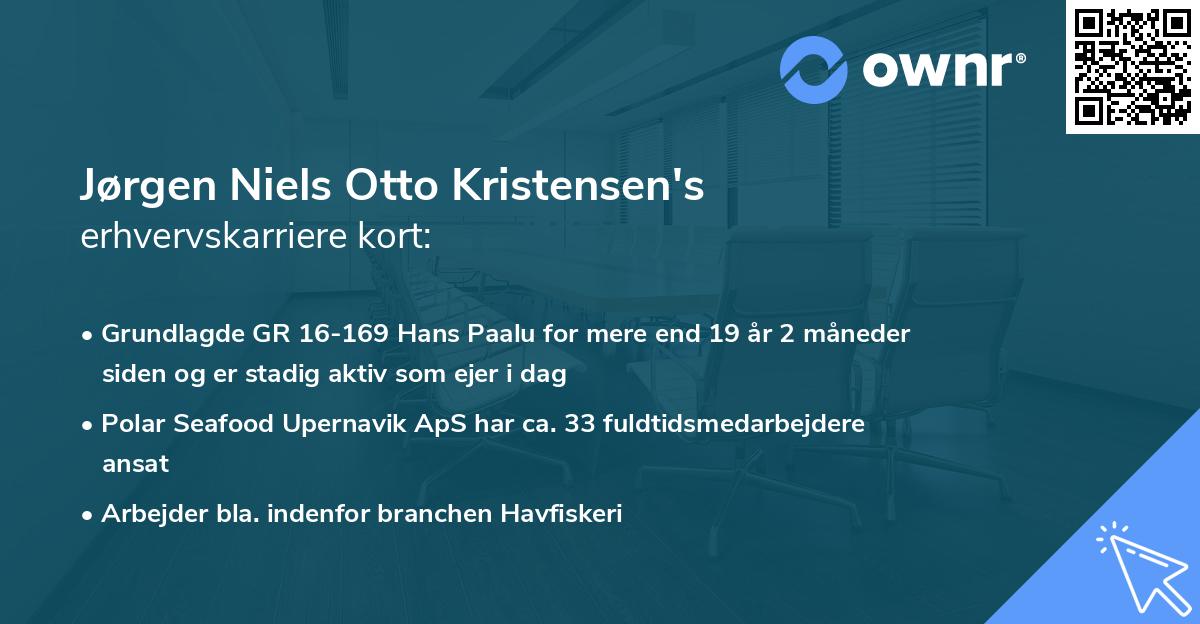 Jørgen Niels Otto Kristensen's erhvervskarriere kort