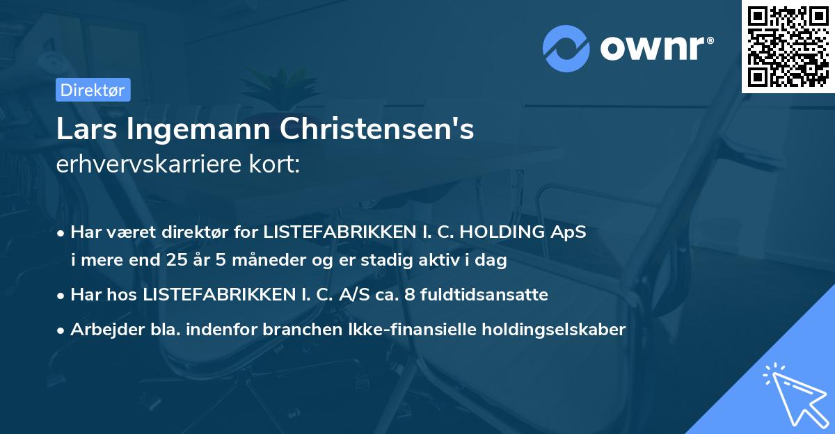 Lars Ingemann Christensen's erhvervskarriere kort