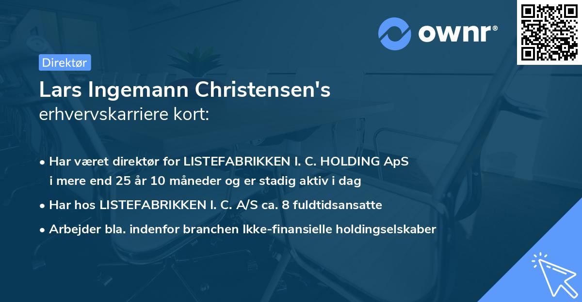 Lars Ingemann Christensen's erhvervskarriere kort