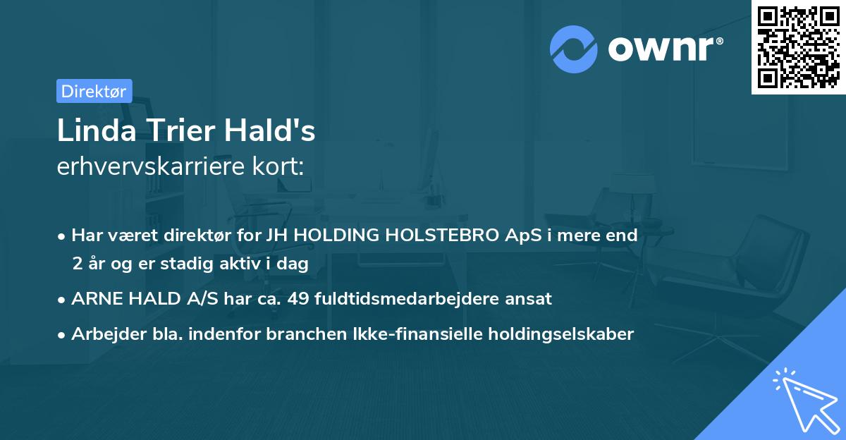 Linda Trier Hald's erhvervskarriere kort