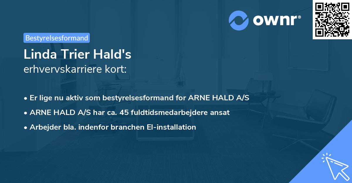 Linda Trier Hald's erhvervskarriere kort