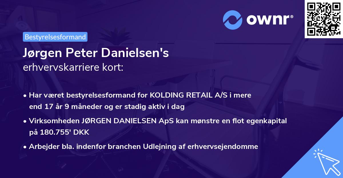 Jørgen Peter Danielsen's erhvervskarriere kort