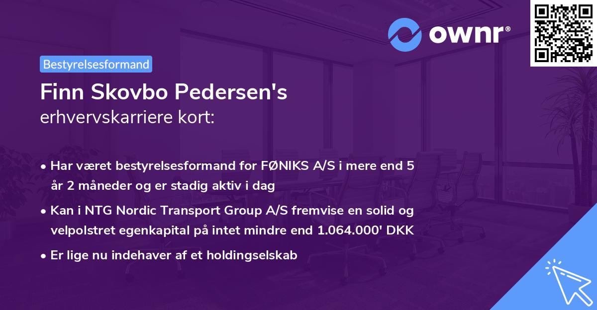 Finn Skovbo Pedersen's erhvervskarriere kort