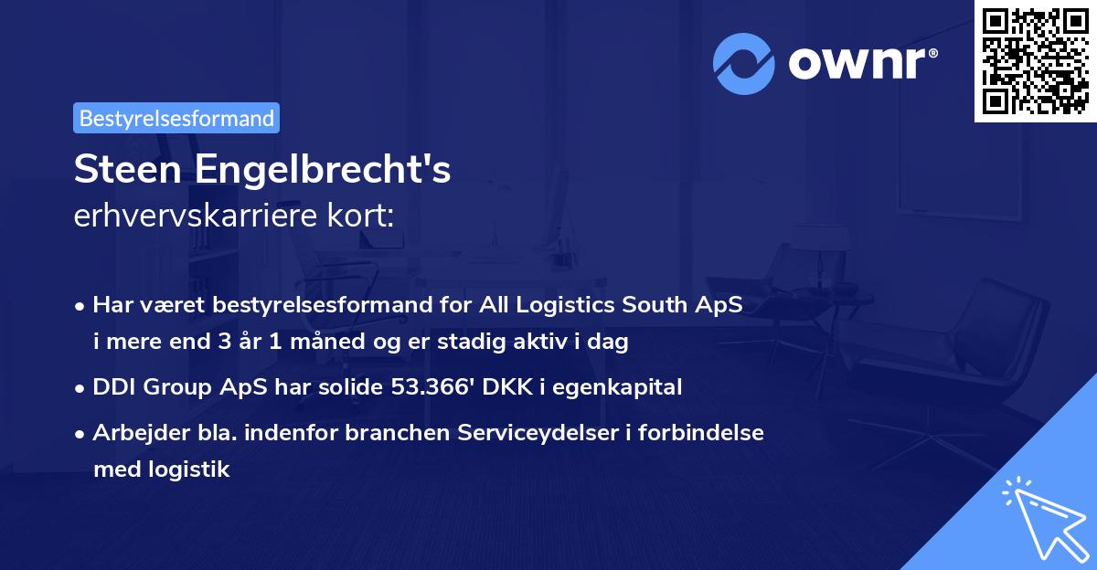 Steen Engelbrecht's erhvervskarriere kort