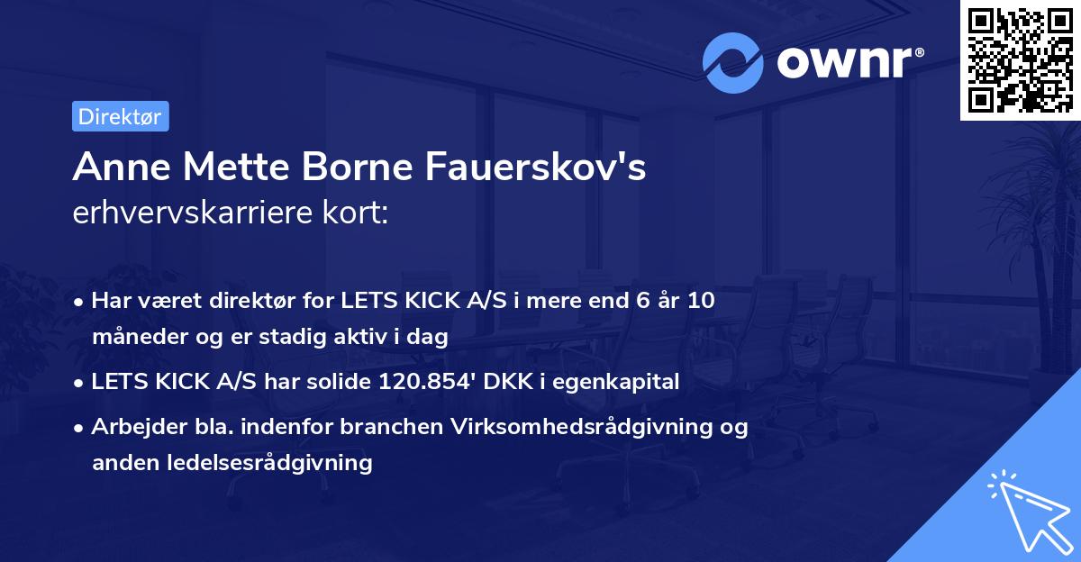 Anne Mette Borne Fauerskov's erhvervskarriere kort