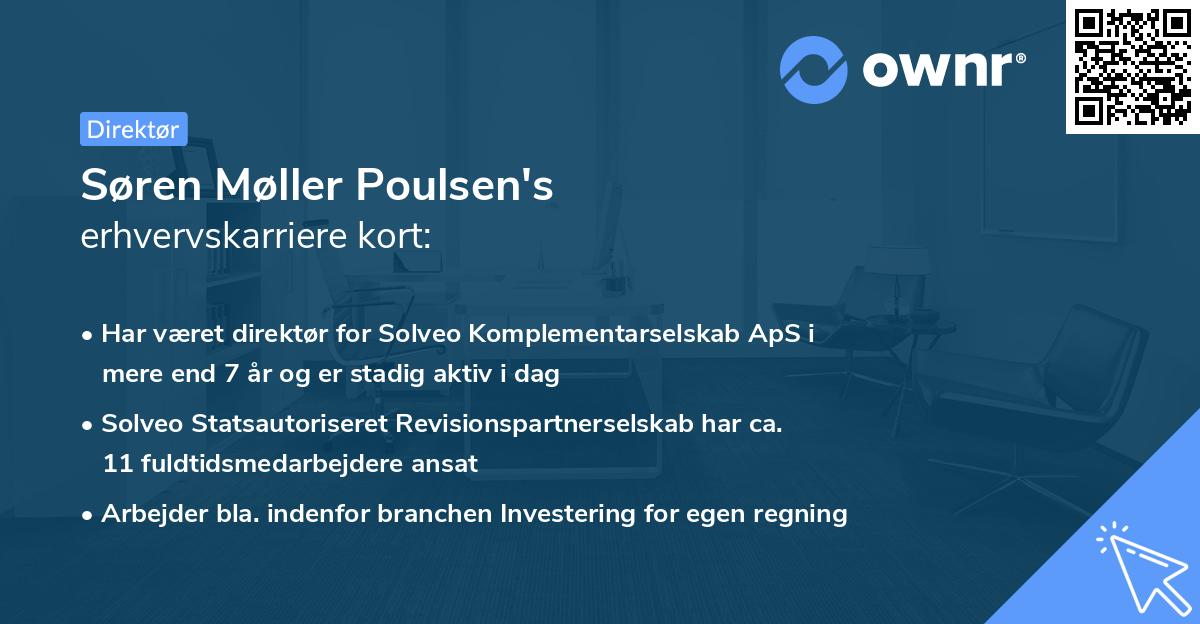 Søren Møller Poulsen's erhvervskarriere kort
